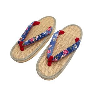 Traditional Japanese Zori Tatami Sandals Straw Sole Kimono Costume Cosplay